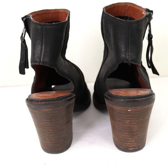 Lucky Brand Terrie Peep Toe Leather Booties size 7 - Picture 5 of 9